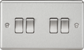 Knightsbridge - Rounded Edge 4G 2 Way Switch - Luminosity Designs Ltd