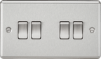 Knightsbridge - Rounded Edge 4G 2 Way Switch - Luminosity Designs Ltd