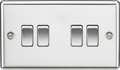 Knightsbridge - Rounded Edge 4G 2 Way Switch - Luminosity Designs Ltd