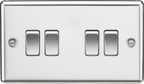 Knightsbridge - Rounded Edge 4G 2 Way Switch - Luminosity Designs Ltd