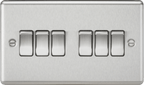 Knightsbridge - Rounded Edge 6G 2 Way Switch - Luminosity Designs Ltd
