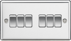 Knightsbridge - Rounded Edge 6G 2 Way Switch - Luminosity Designs Ltd