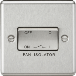 Knightsbridge - Rounded Edge Fan Isolator Switch - Luminosity Designs Ltd
