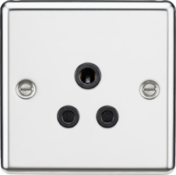 Knightsbridge - Rounded Edge Round Pin Socket - Luminosity Designs Ltd