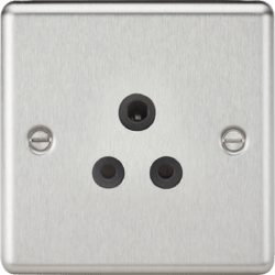 Knightsbridge - Rounded Edge Round Pin Socket - Luminosity Designs Ltd