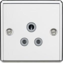 Knightsbridge - Rounded Edge Round Pin Socket - Luminosity Designs Ltd