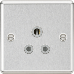 Knightsbridge - Rounded Edge Round Pin Socket - Luminosity Designs Ltd