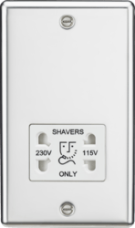 Knightsbridge - Rounded Edge Shaver Socket - Luminosity Designs Ltd