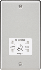 Knightsbridge - Rounded Edge Shaver Socket - Luminosity Designs Ltd