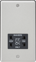 Knightsbridge - Rounded Edge Shaver Socket - Luminosity Designs Ltd