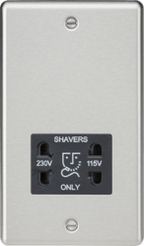 Knightsbridge - Rounded Edge Shaver Socket - Luminosity Designs Ltd