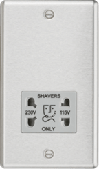 Knightsbridge - Rounded Edge Shaver Socket - Luminosity Designs Ltd
