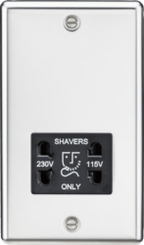 Knightsbridge - Rounded Edge Shaver Socket - Luminosity Designs Ltd