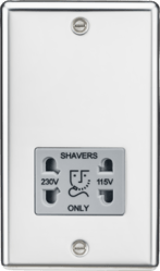 Knightsbridge - Rounded Edge Shaver Socket - Luminosity Designs Ltd