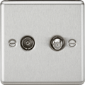 Knightsbridge - Rounded Edge TV and Satellite Socket - Luminosity Designs Ltd