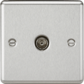 Knightsbridge - Rounded Edge TV Socket - Luminosity Designs Ltd