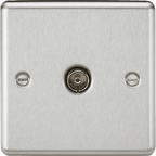 Knightsbridge - Rounded Edge TV Socket - Luminosity Designs Ltd