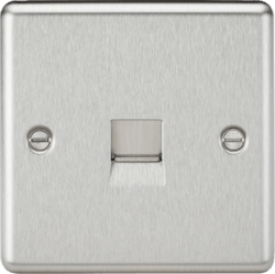 Knightsbridge - Rounded Telephone Socket - Master - Luminosity Designs Ltd