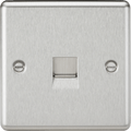 Knightsbridge - Rounded Telephone Socket - Master - Luminosity Designs Ltd