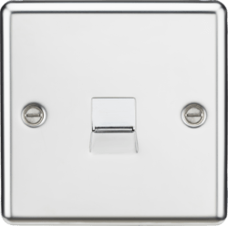 Knightsbridge - Rounded Telephone Socket - Master - Luminosity Designs Ltd