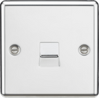 Knightsbridge - Rounded Telephone Socket - Master - Luminosity Designs Ltd