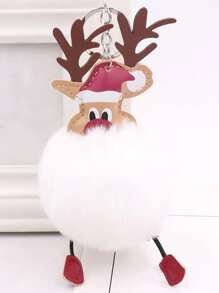 Luminosity Designs - Rudolf Pompom Bag Charm / Keyring - Luminosity Designs Ltd