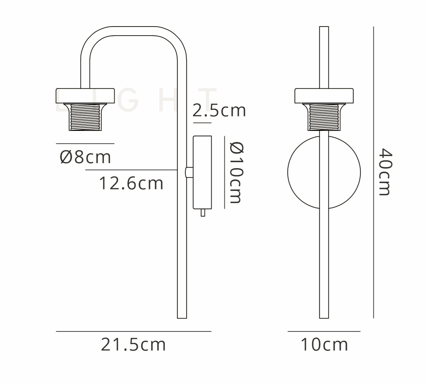 Luminosity Designs Ltd - Sadie Curved Wall Light - Luminosity Designs Ltd