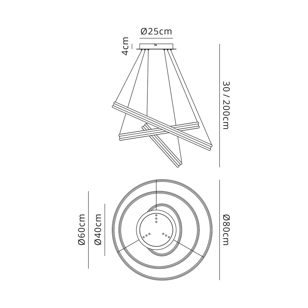Luminosity Designs - Serenity Futuristic Neon Chandelier - Luminosity Designs Ltd