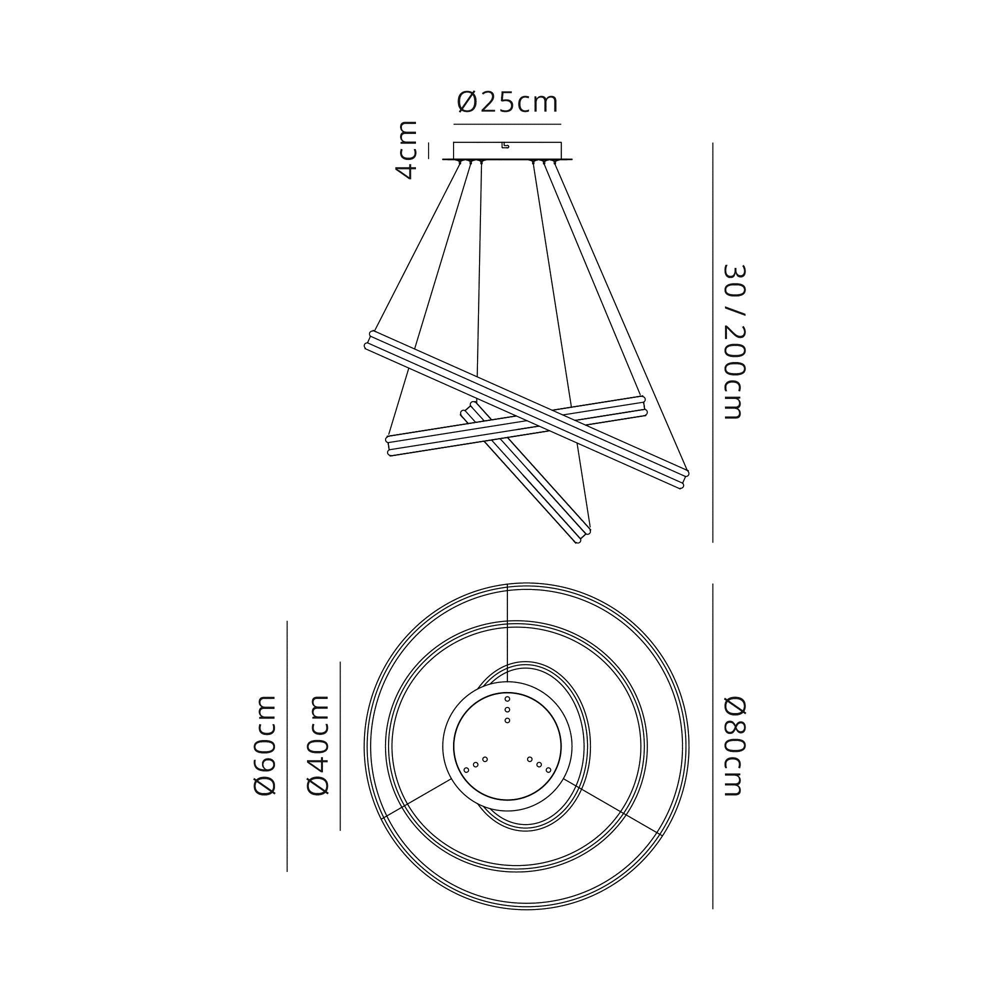 Luminosity Designs - Serenity Futuristic Neon Chandelier - Luminosity Designs Ltd