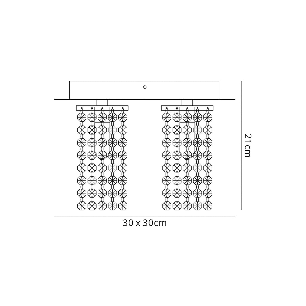 Luminosity Designs - Shine Semi Flush Ceiling Fitting - Luminosity Designs Ltd