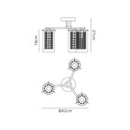 Luminosity Designs - Shower Semi Flush Ceiling Light - Luminosity Designs Ltd