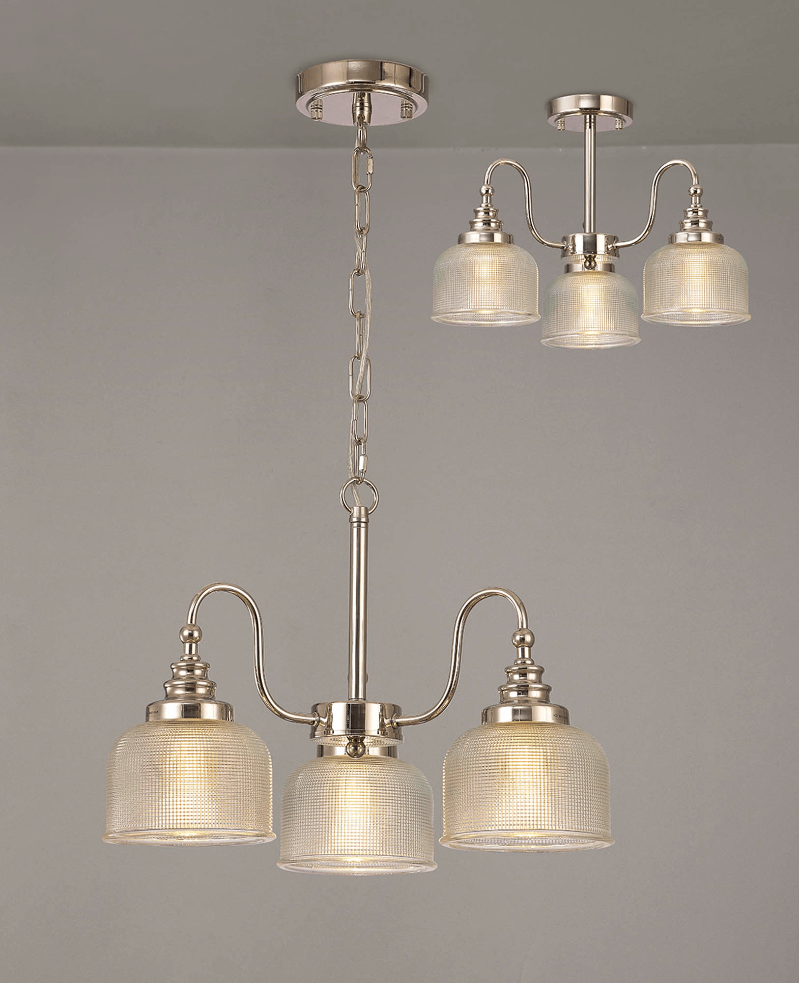Luminosity Designs - Sledmere 3 Light (Converts to Semi Flush) - Luminosity Designs Ltd