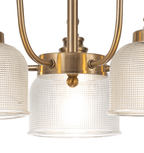 Sledmere 5 Light With E27 Lamp holders and Cut Glass Shades (Converts to Semi Flush) - Luminosity Designs Ltd