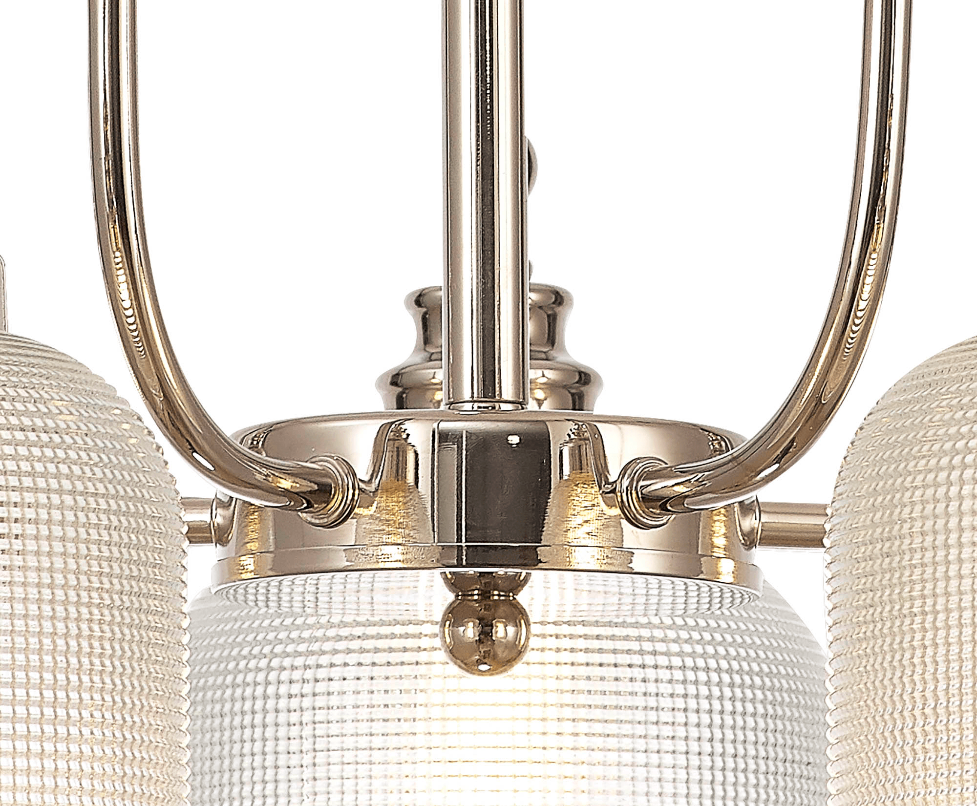 Sledmere 5 Light With E27 Lamp holders and Cut Glass Shades (Converts to Semi Flush) - Luminosity Designs Ltd