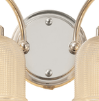 Sledmere Double Wall Light, Switched, 2 x E27, Mix & Match Frame and Prismatic Glass - Luminosity Designs Ltd