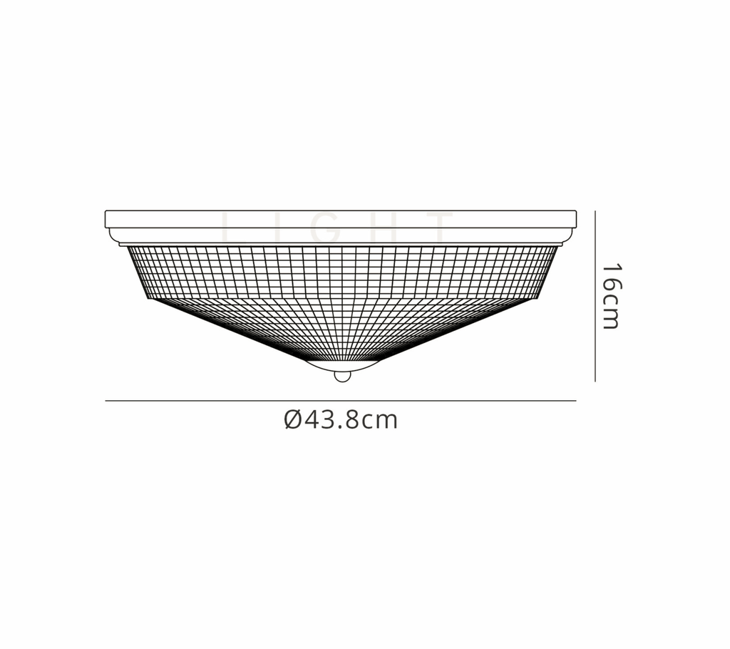 Luminosity Designs - Sledmere Large Semi Flush Fitting - Luminosity Designs Ltd