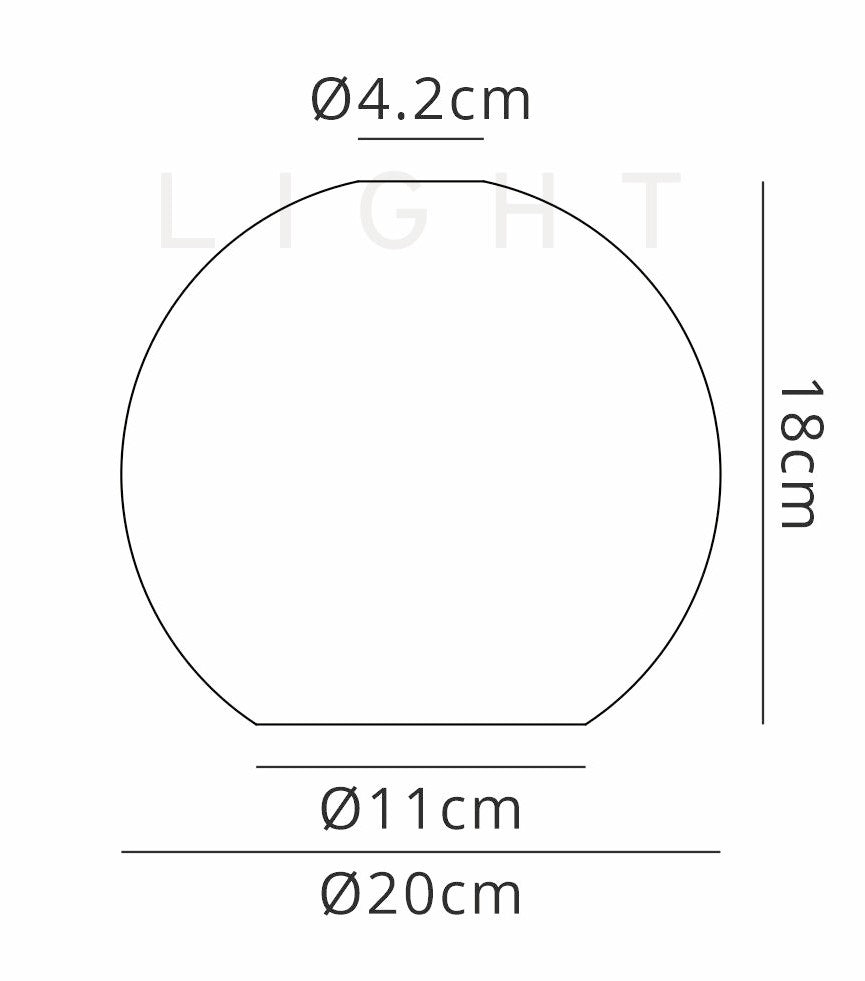Luminosity Designs - Small Pendulum Globe Glass Shades - Luminosity Designs Ltd