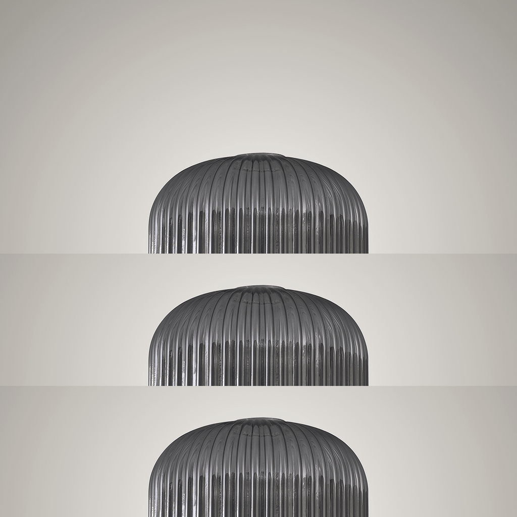 Luminosity Designs - Small Pendulum Ribbed Glass Shades - Luminosity Designs Ltd
