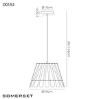 inspired - Somerset Slatted Designer Pendant - Luminosity Designs Ltd