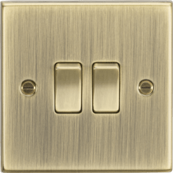 Knightsbridge - Squared Edge 2G 2 Way Switch - Luminosity Designs Ltd