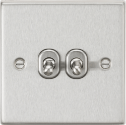 Knightsbridge - Squared Edge 2G 2 Way Toggle Switch - Luminosity Designs Ltd