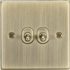 Knightsbridge - Squared Edge 2G 2 Way Toggle Switch - Luminosity Designs Ltd