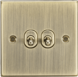 Knightsbridge - Squared Edge 2G 2 Way Toggle Switch - Luminosity Designs Ltd