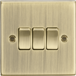 Knightsbridge - Squared Edge 3G 2 Way Switch - Luminosity Designs Ltd