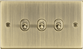 Knightsbridge - Squared Edge 3G 2 Way Toggle Switch - Luminosity Designs Ltd