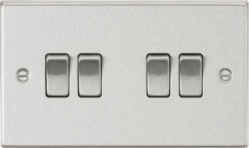 Knightsbridge - Squared Edge 4G 2 Way Switch - Luminosity Designs Ltd