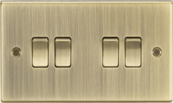 Knightsbridge - Squared Edge 4G 2 Way Switch - Luminosity Designs Ltd