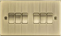 Knightsbridge - Squared Edge 6G 2 Way Switch - Luminosity Designs Ltd