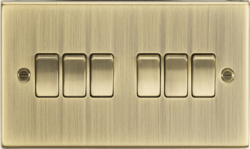 Knightsbridge - Squared Edge 6G 2 Way Switch - Luminosity Designs Ltd