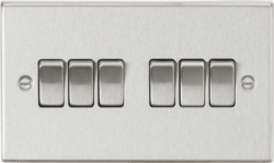 Knightsbridge - Squared Edge 6G 2 Way Switch - Luminosity Designs Ltd